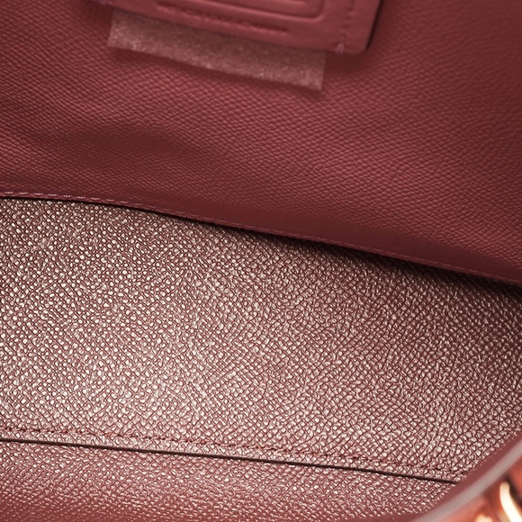 Coach Orange Pink Leather Mollie 25 Tote - Picture 11 of 13